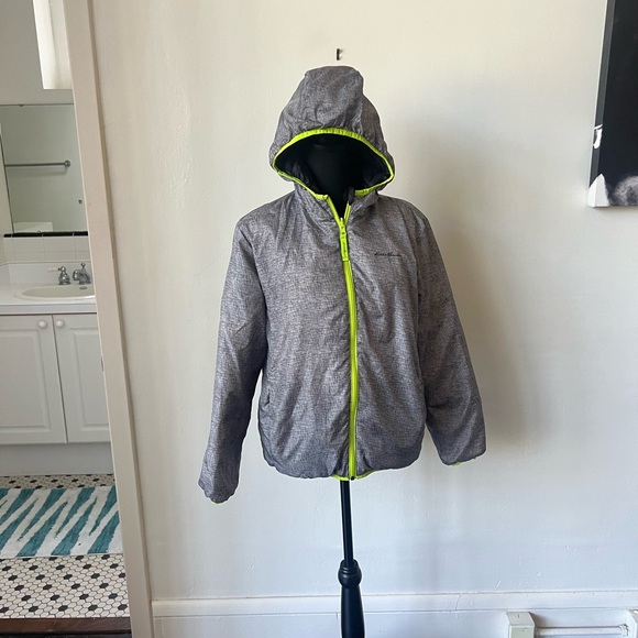 Eddie Bauer Reversible Puffer Coat Girls Large - Picture 2 of 11